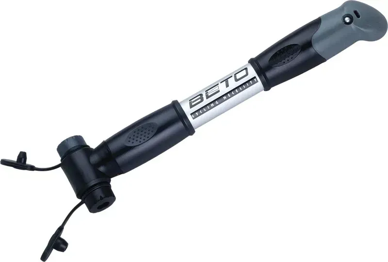 Beto CMP-001 Dual Head 2 Way Alloy Mini Pump in Silver