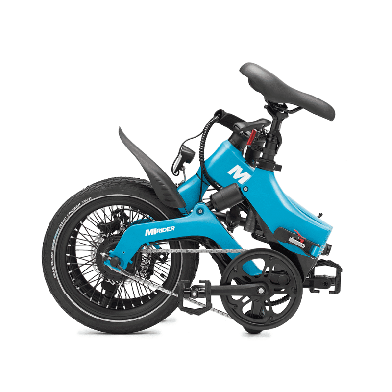 MiRiDER 16 Folding eBike in Azure Blue-1