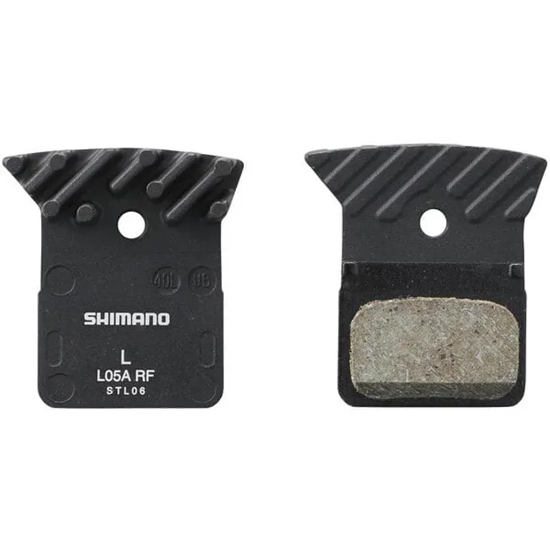 Shimano L05A-RF disc pads and spring alloy back with cooling fins resin-1