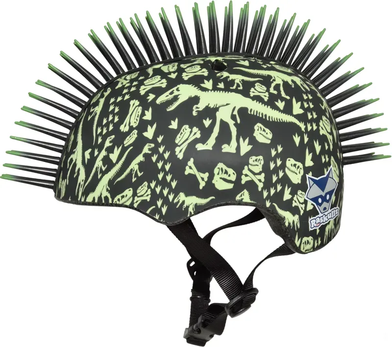 2021 C-Preme Raskullz T-Rex Bonez Mohawk Kid's Helmet in Green