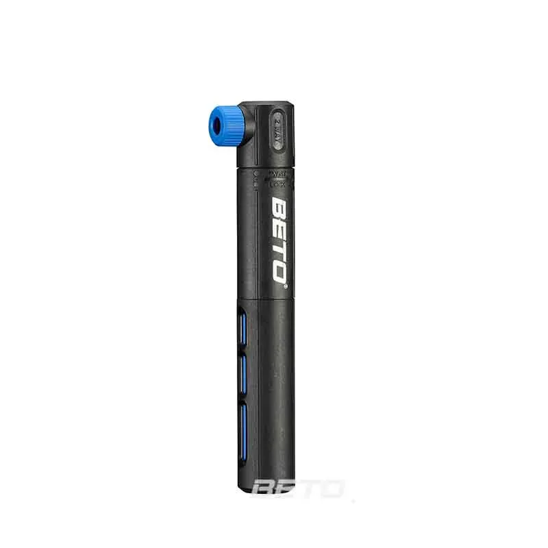 Beto CRH-015P Two-Way Twist Lock Pocket Mini Pump in Blue