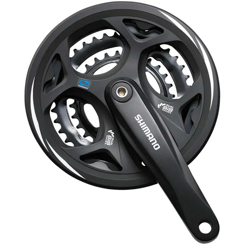 C/SET M311 48/38/28 BK W/CG 170mm Black 48 / 38 / 28 teeth with chainguard 170 mm