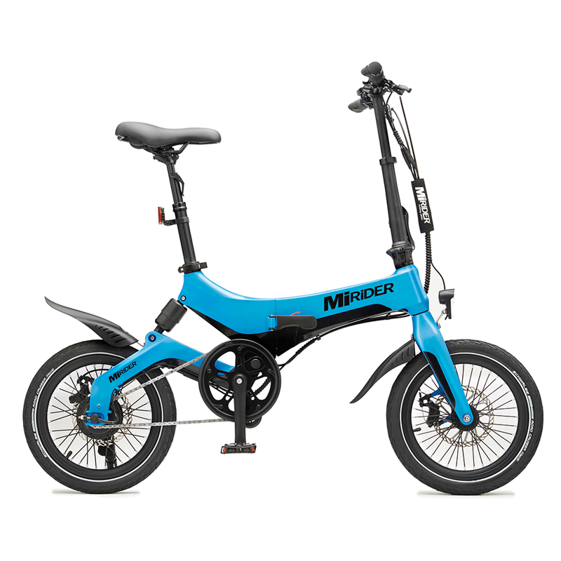 MiRiDER 16 Folding eBike in Azure Blue
