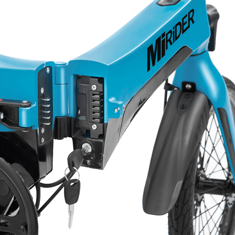 MiRiDER 16 Folding eBike in Azure Blue-2