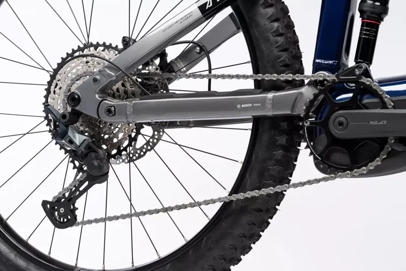 Haibike Allmtn 6 eMountain Bike in Ocean Black/Grey-3