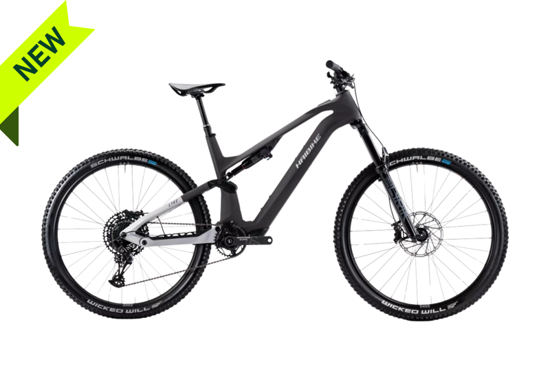 Haibike Lyke CF 10 eMountain Bike in Carbon/Silver - Matt