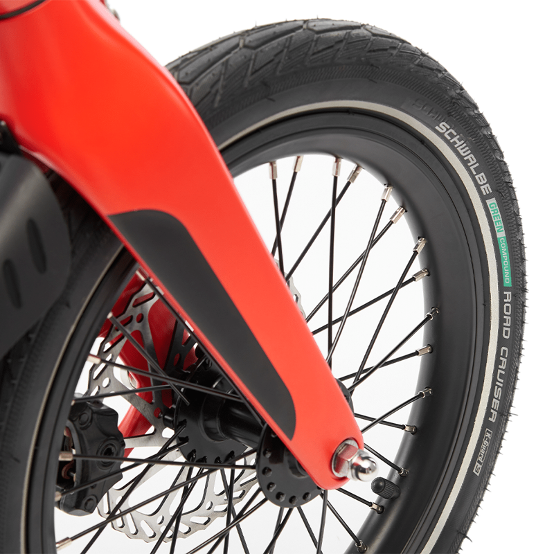 MiRiDER 16 Folding eBike in Eclipse Red-5