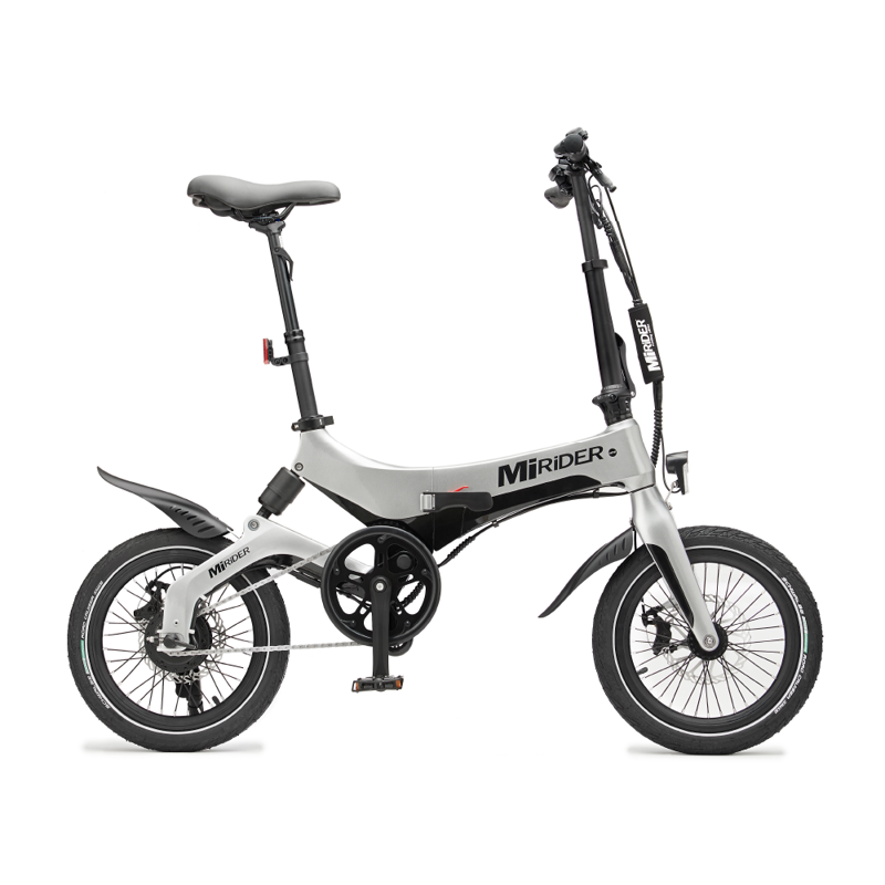 MiRiDER 16 Folding eBike in Platinum Silver
