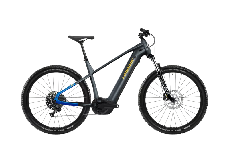 Haibike Alltrack 6.5 eMountain Bike in Grey/Blue/Yellow