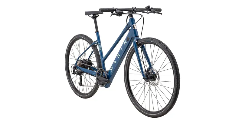Marin Fairfax E ST Road Bike in Dark Blue/Charcoal/Light Green-1